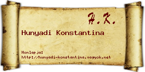 Hunyadi Konstantina névjegykártya